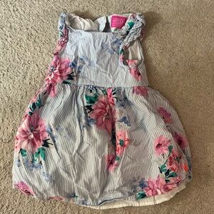 Joules Girls' Blue Floral Dress Size 2